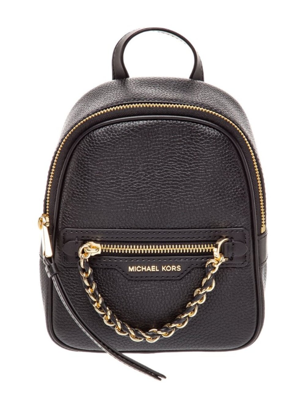 Michael Kors Black Leather Mini Backpack